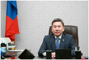 Ngoại trưởng Mông Cổ Luvusanvadan Bold. Hình do TTV Ỳ Lan cung cấp
